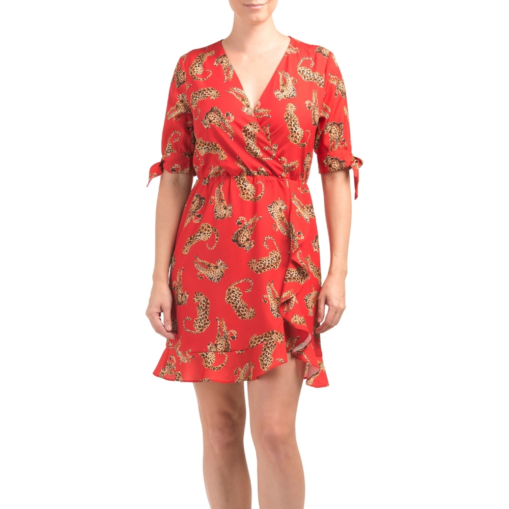 SALE 🔥Hutch Dress Anthropologie Red Leopard print